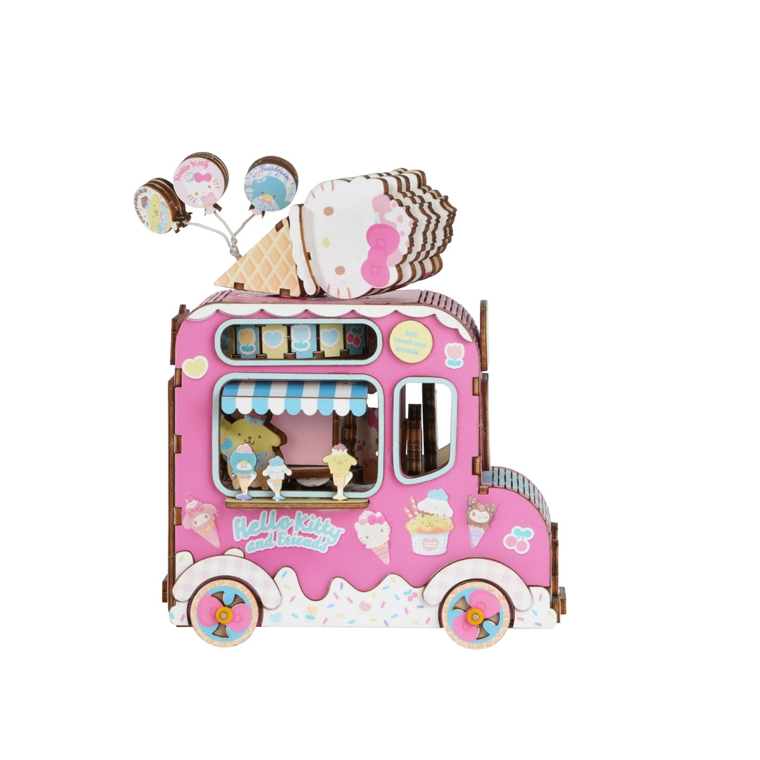 >Hands Craft Hello Kitty® and Friends Wooden Music Box: Ice Cream Truck