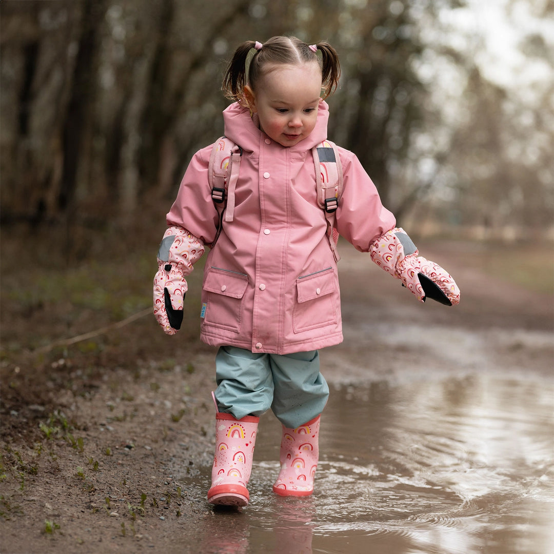 >Jan & Jul Kids Cozy-Dry Waterproof Jacket - Dusty Pink