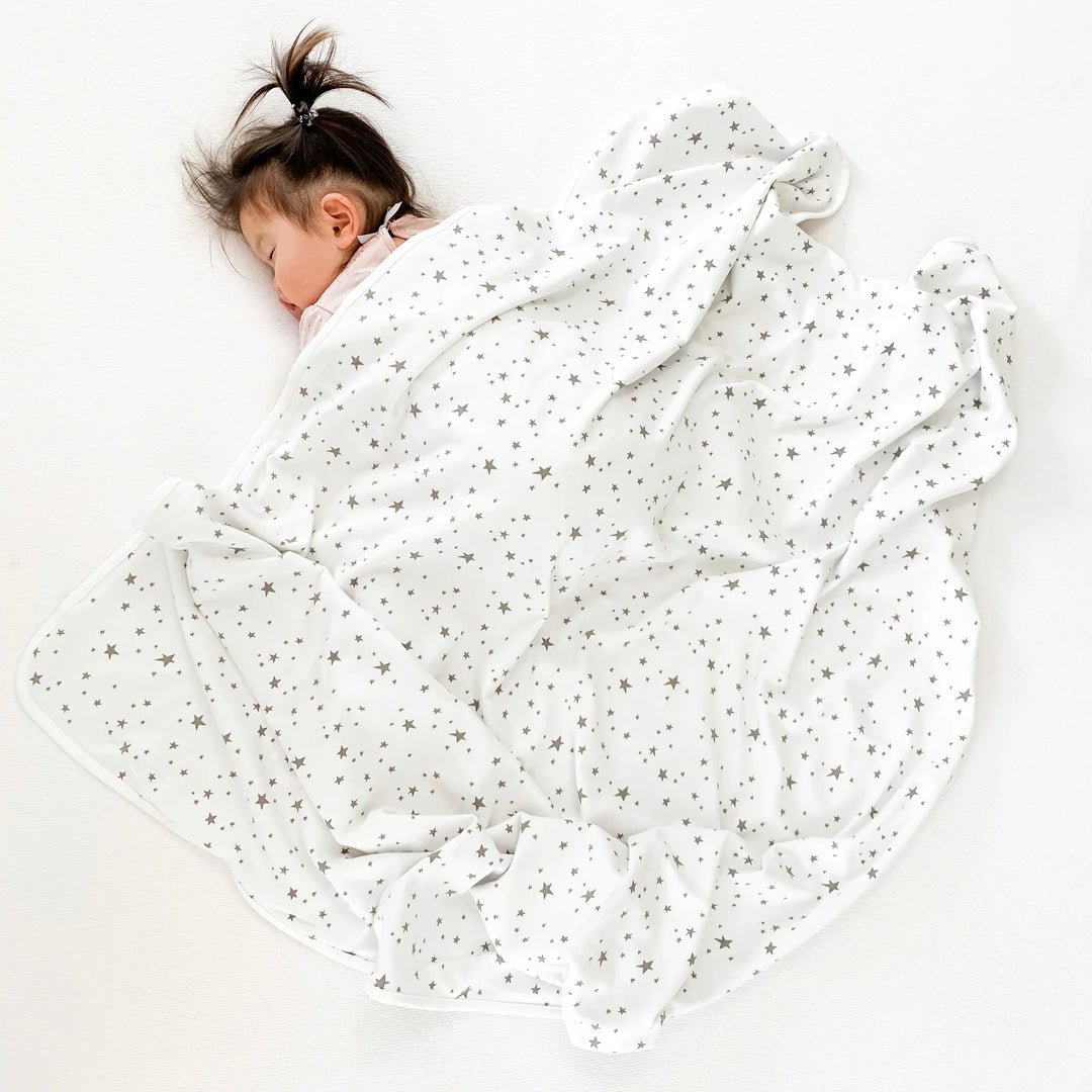 >Woolino Toddler Blanket 4 Season Merino Wool Blanket 52.5" x 40" - Star White