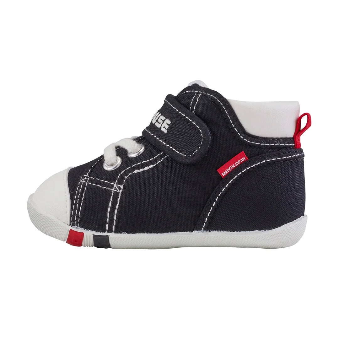 >Miki House My First Walker Shoes Classic High Top - Black