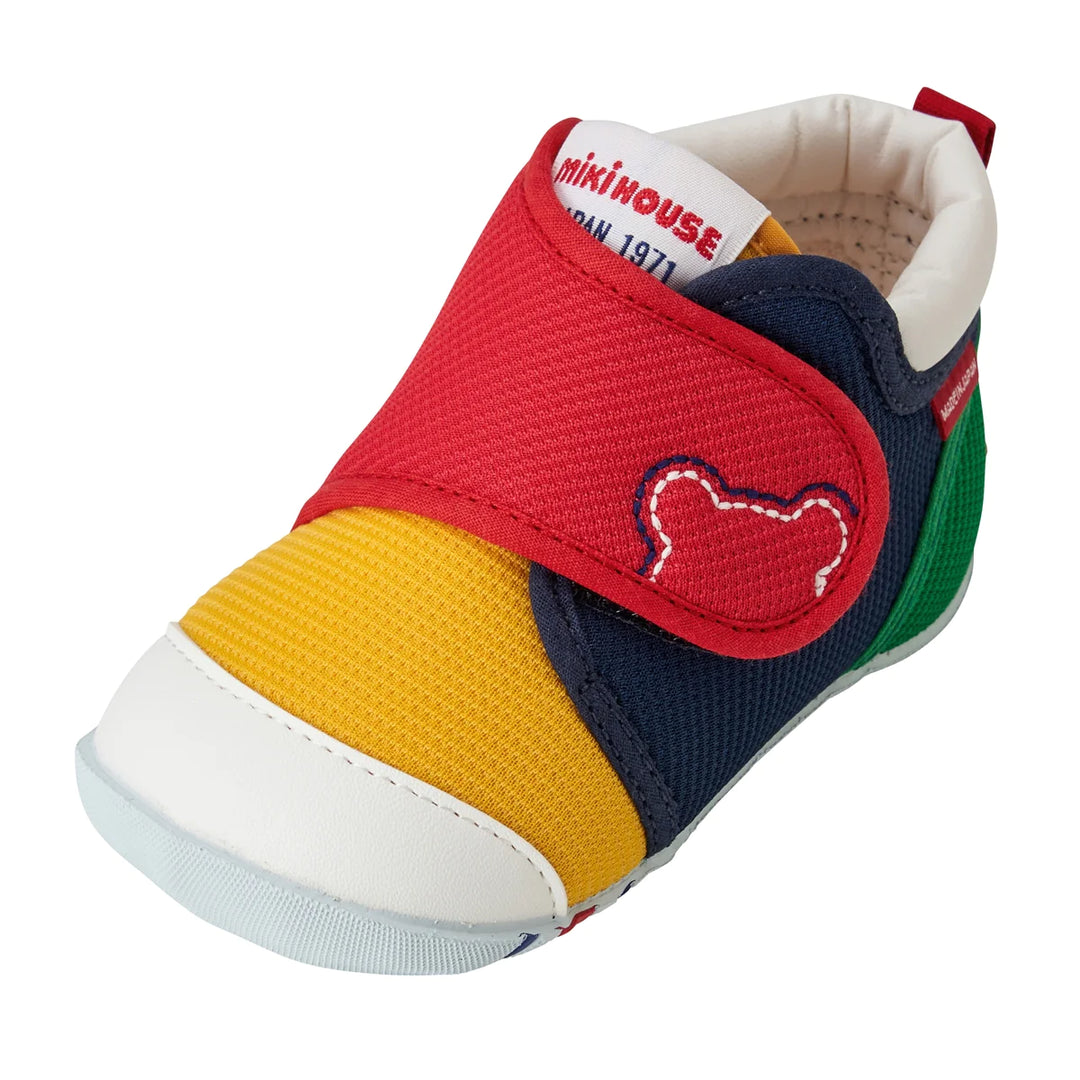 >Miki House Kids My First Walker Shoes - Colorblock