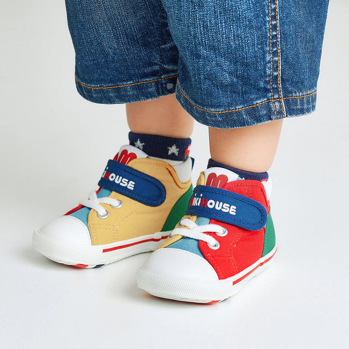 >Miki House My Second Shoes Classic High Top Color Block
