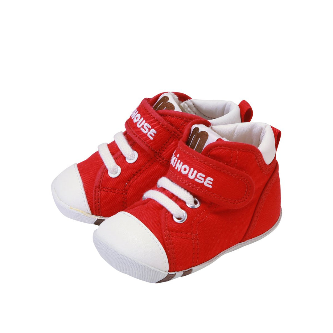 >Miki House My First Walker Shoes Classic High Top - Red