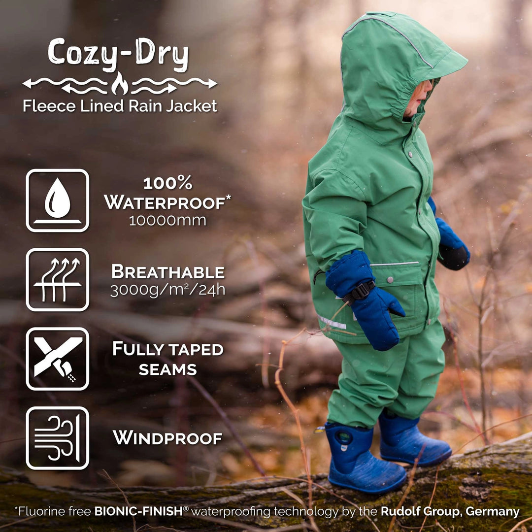 >Jan & Jul Kids Cozy-Dry Waterproof Jacket - Purple Dream