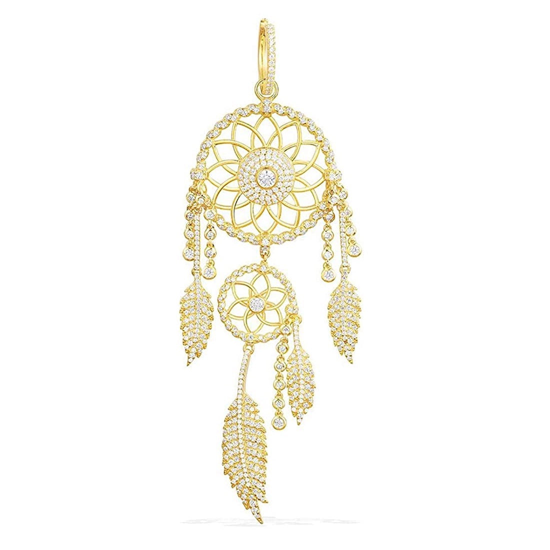 APM Mono Dreamcatcher Earring Single Yellow Silver Mom Loves