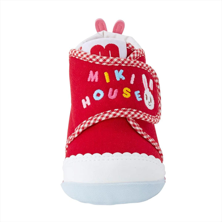>Miki House Kids My First Walker Shoes Bunny Denim - Red