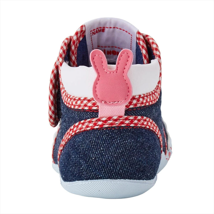 >Miki House Kids My First Walker Shoes Bunny Denim - Indigo
