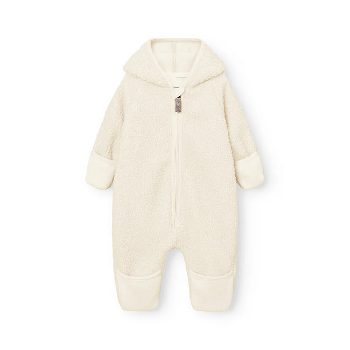 MINI A TURE Baby MATADEL Teddyfleece Jumpsuit - Angora Cream