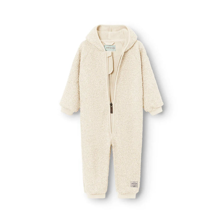 MINI A TURE Baby MATADEL Teddyfleece Jumpsuit - Angora Cream