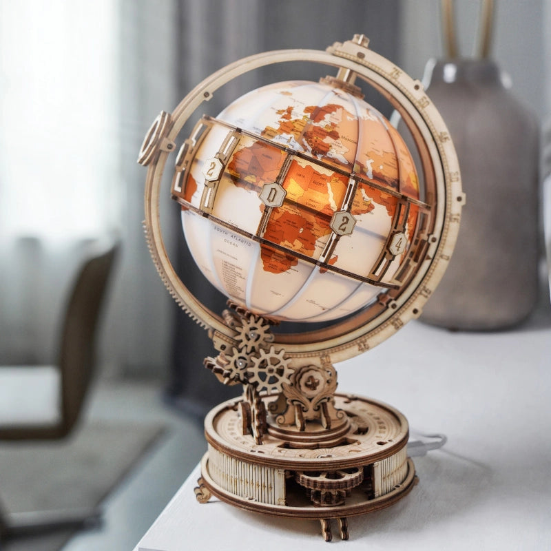 >Hands Craft DIY Wooden Puzzle: Luminous Globe