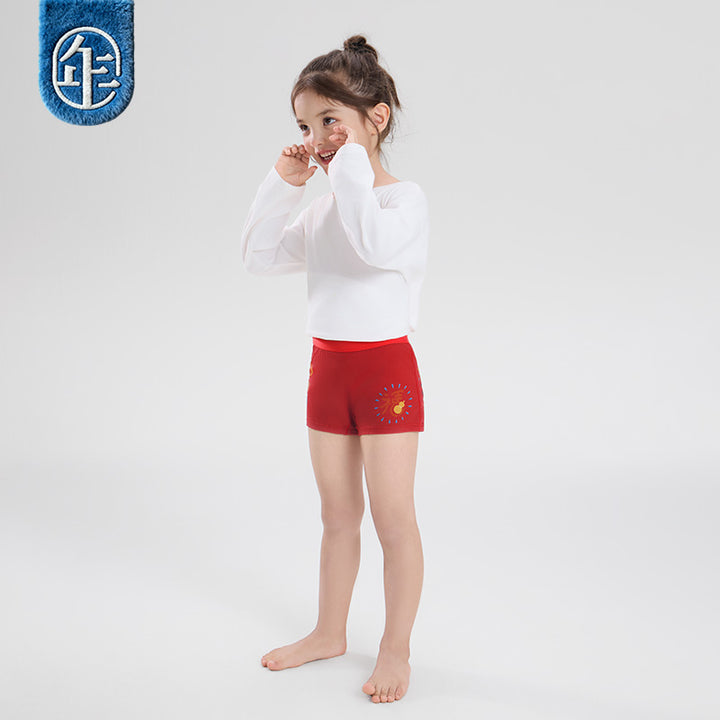 >Nian 年衣 盛世跃马内裤组合（男女同款） - 年衣红