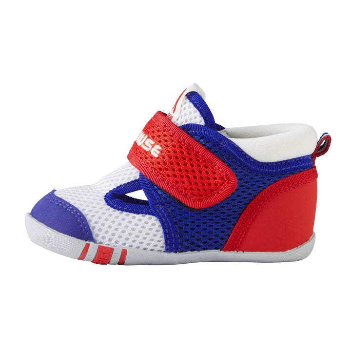 >Miki House Kids My First Walker Summer Shoes Double Russell - Tricolor