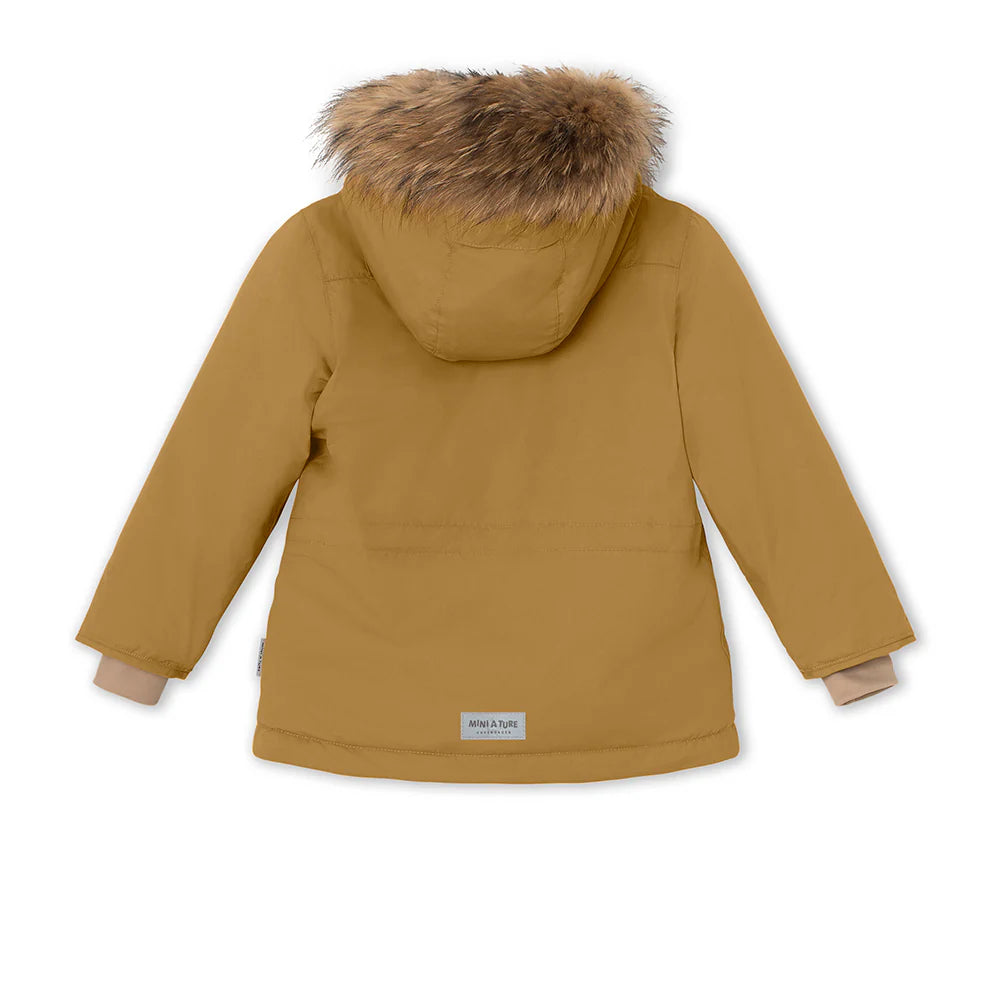 MINI A TURE Kids MATKASTORIO Winter Jacket w/ Fur Hat - Medal Bronze