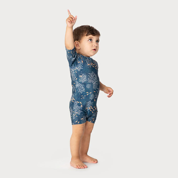 MINI A TURE Kids MATGOLDIE 3/4 Printed Swimsuit - Deep waters