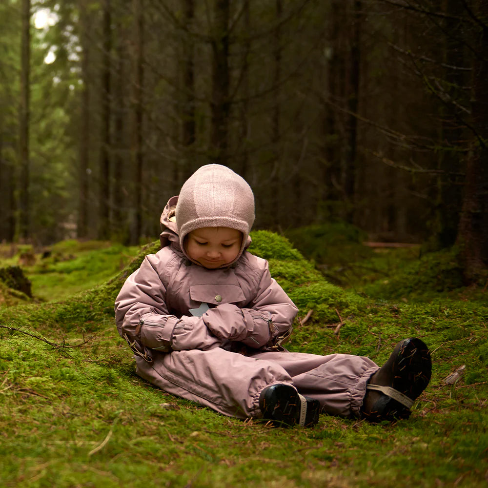 MINI A TURE Baby MATKEA Wool Light Hood - Pecan Brown