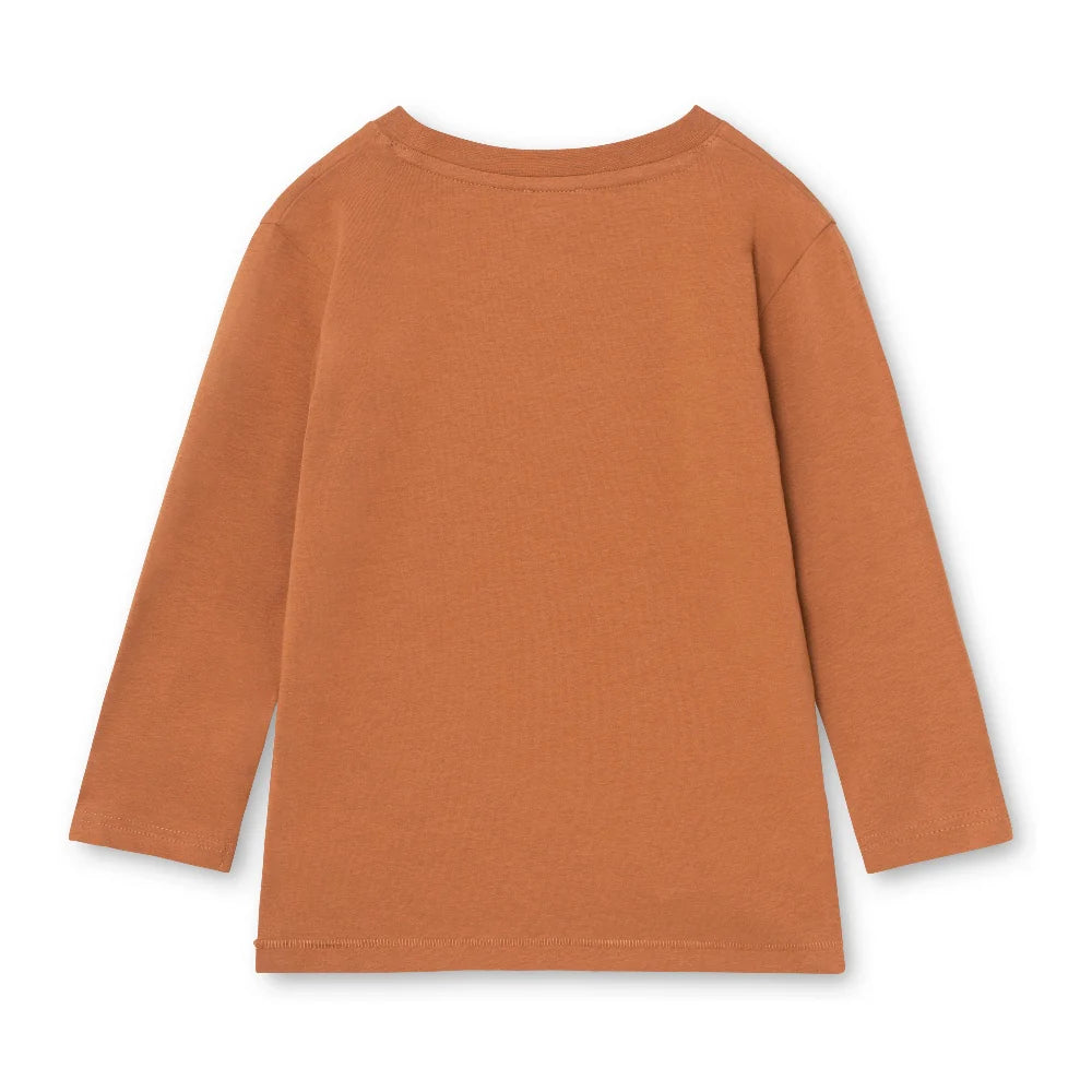 MINI A TURE Kids MATCHAPTER Long Sleeve T-Shirt - Pecan Brown