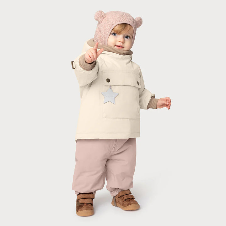 MINI A TURE Baby MATJEFFI Teddyfleece Elephant Hood - Adobe Rose
