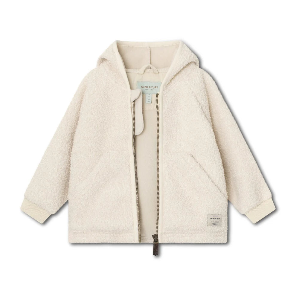 MINI A TURE Kids LIFFF Teddy Jacket in Angora Cream