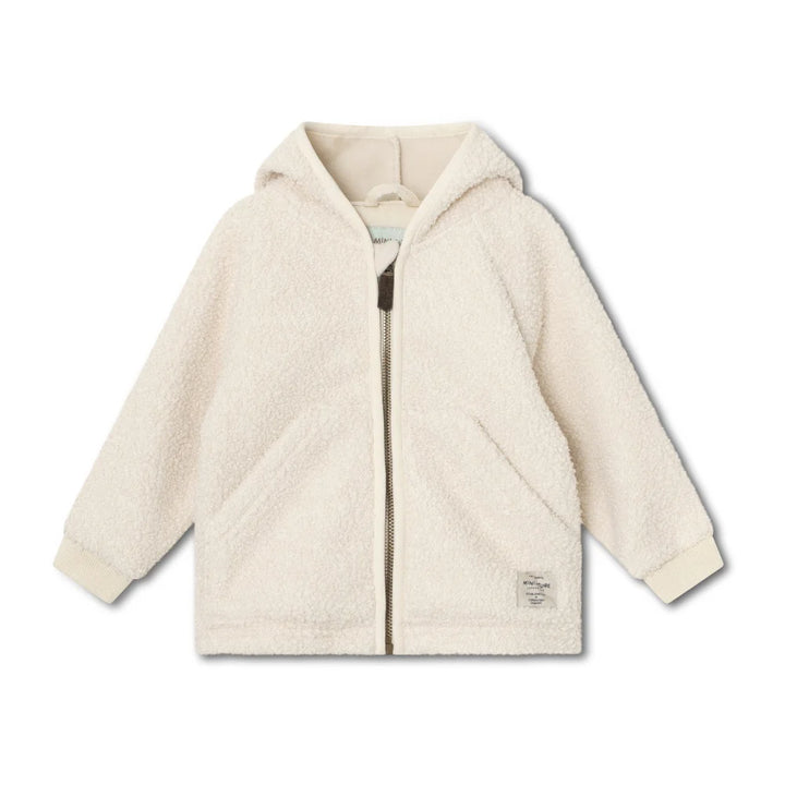 MINI A TURE Kids LIFFF Teddy Jacket in Angora Cream