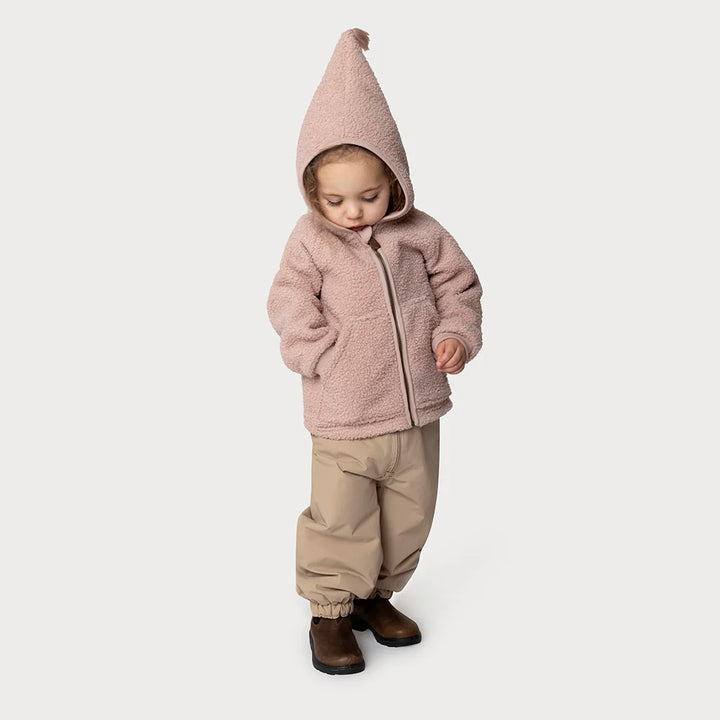 MINI A TURE Kids LIFF Teddy Jacket in Adobe Rose