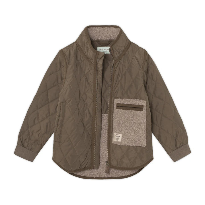 MINI A TURE Kids LOU Thermo Jacket in Morel Grey