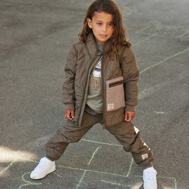 MINI A TURE Kids LOU Thermo Jacket in Morel Grey