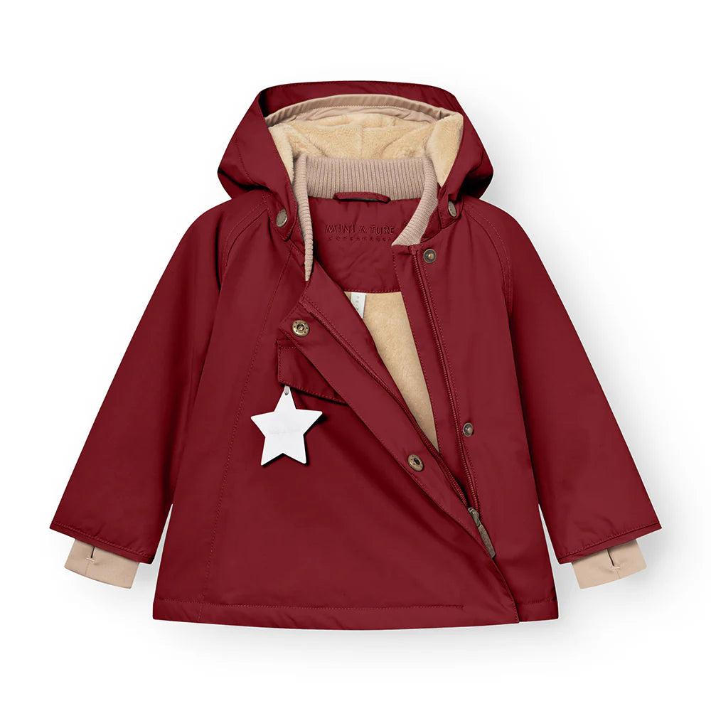 >MINI A TURE Kids WANG Winter Jacket - Red Merlot