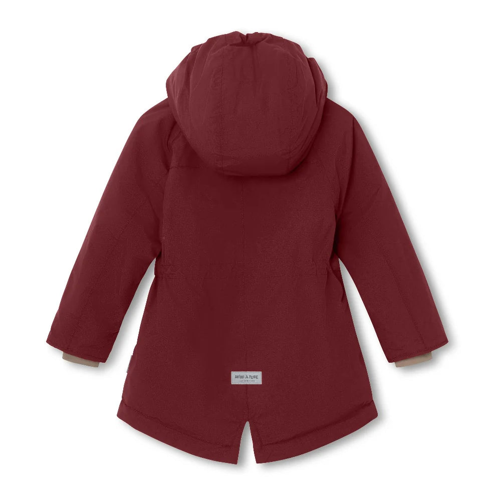 MINI A TURE Kids MATVIKANIA Fleece Lined Winter Jacket - Red Merlot