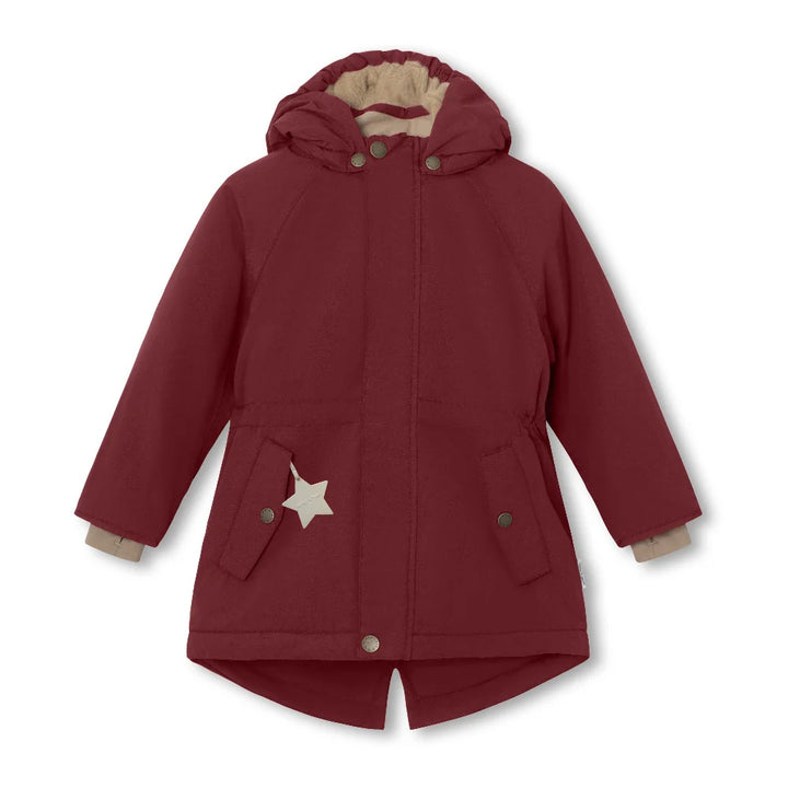MINI A TURE Kids MATVIKANIA Fleece Lined Winter Jacket - Red Merlot