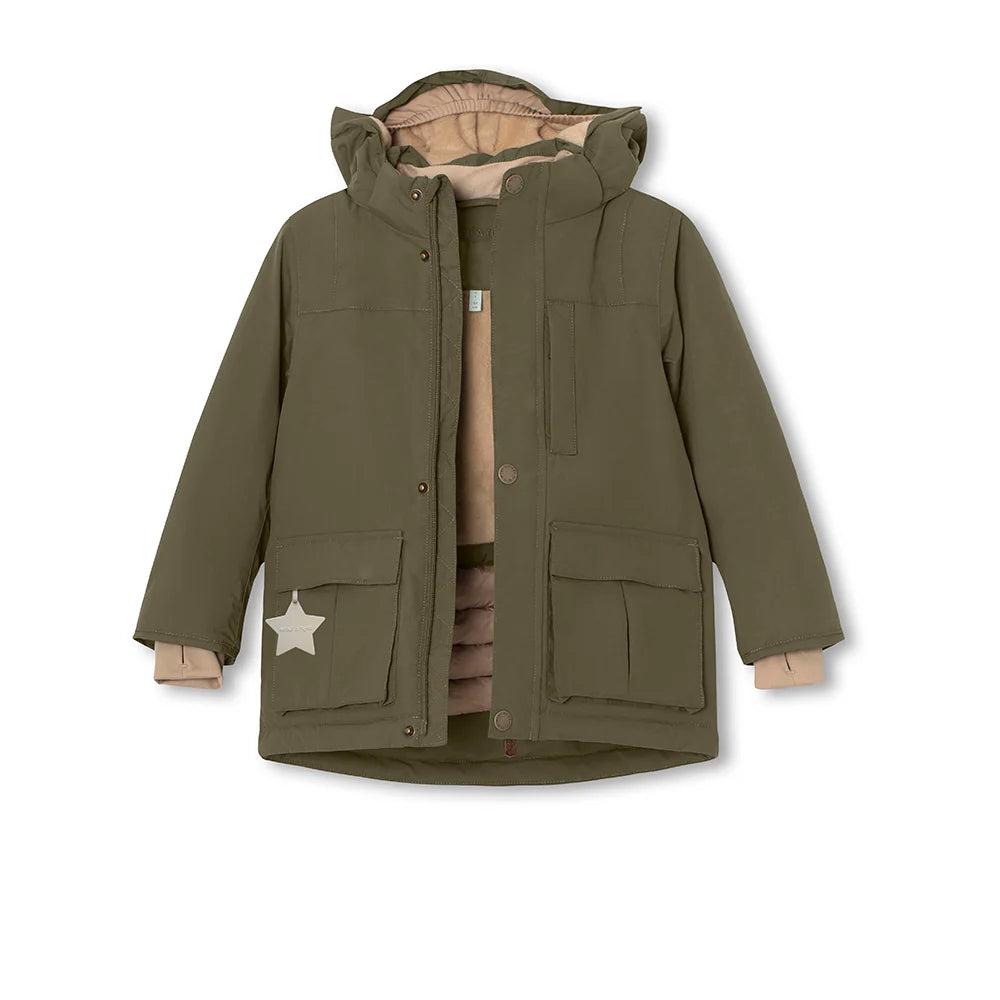 MINI A TURE Kids MATKASTORIO Winter Jacket - Olive Night