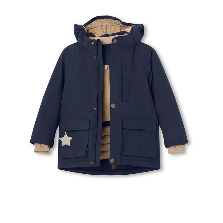 MINI A TURE Kids MATKASTORIO Fleece Lined Winter Jacket - Outer Space