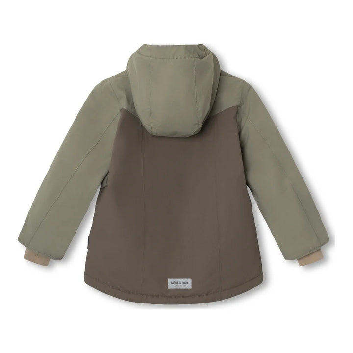 MINI A TURE Kids VESTYN Color-Block Winter Jacket in Morel Grey