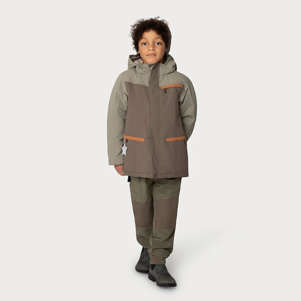 MINI A TURE Kids MATVESTYN Color-Block Winter Jacket - Morel Grey