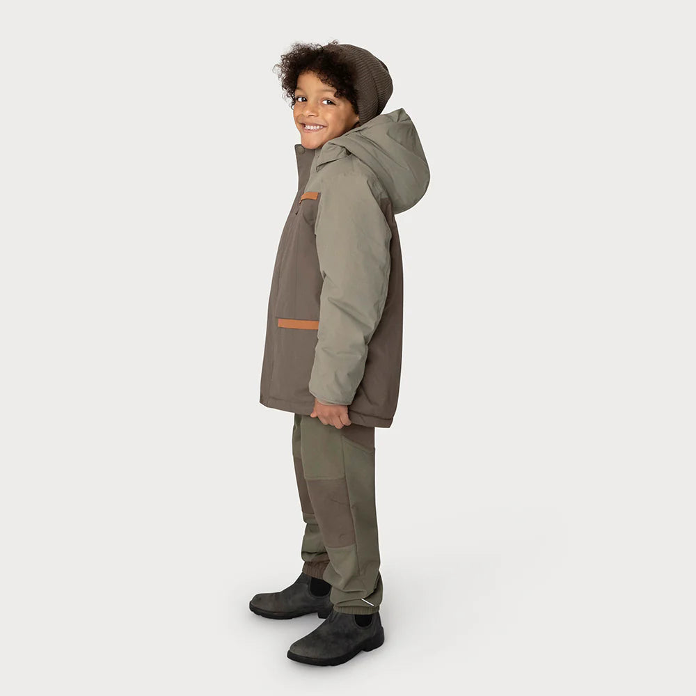 MINI A TURE Kids MATVESTYN Color-Block Winter Jacket - Morel Grey