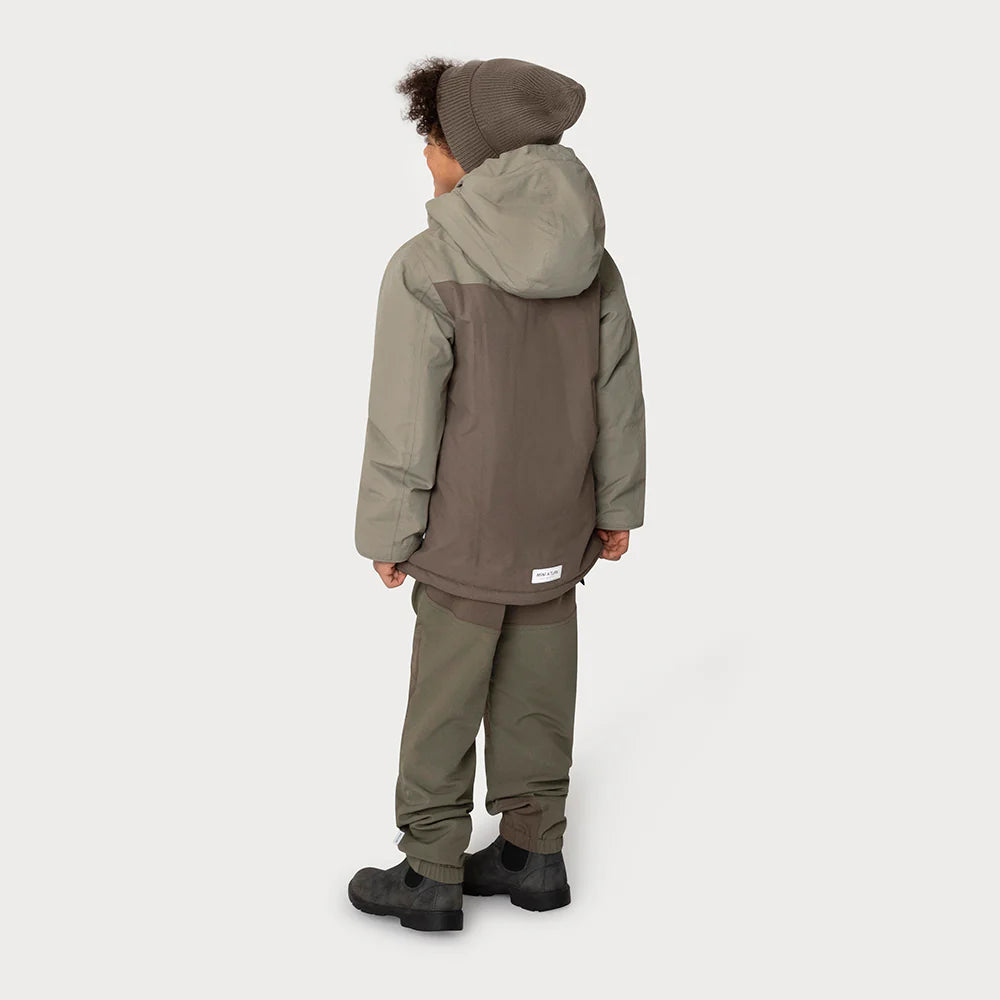 MINI A TURE Kids MATVESTYN Color-Block Winter Jacket - Morel Grey