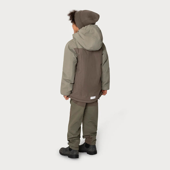 MINI A TURE Kids MATVESTYN Color-Block Winter Jacket - Morel Grey
