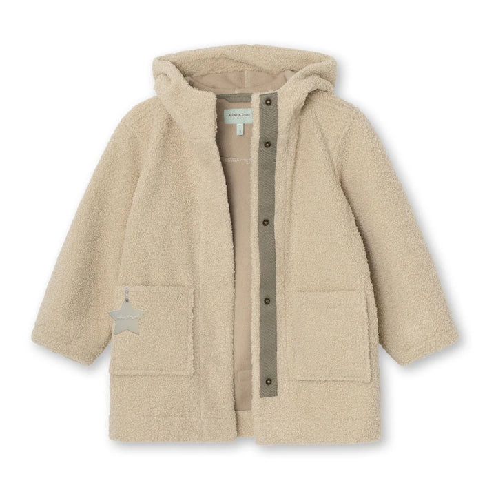MINI A TURE Kids MATCAYKAS Sherpa Jacket - Angora Cream