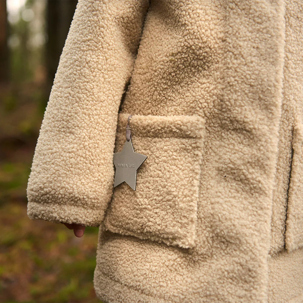 MINI A TURE Kids MATCAYKAS Sherpa Jacket - Angora Cream