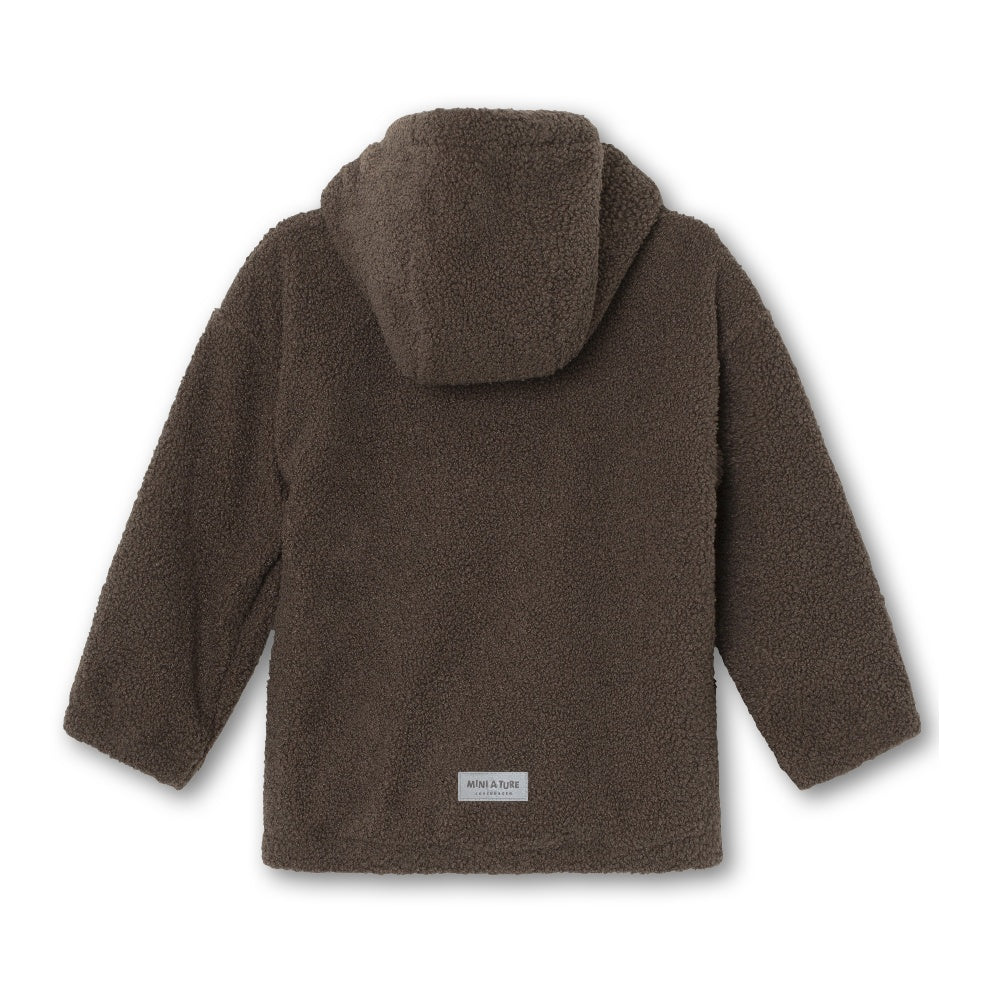 >MINI A TURE Kids MATARMAN Sherpa Anorak Jacket - Morel Grey