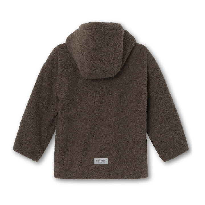 >MINI A TURE Kids MATARMAN Sherpa Anorak Jacket - Morel Grey