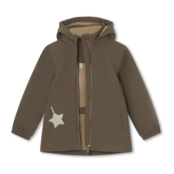 MINI A TURE Kids ADEN Transitional Softshell Jacket - Morel Grey