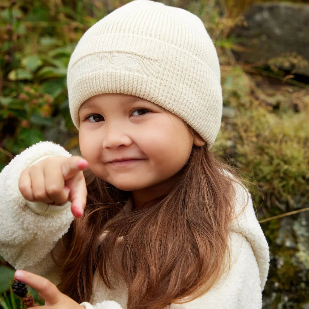 MINI A TURE Kids MATBOJE Cotton Beanie - Double Cream