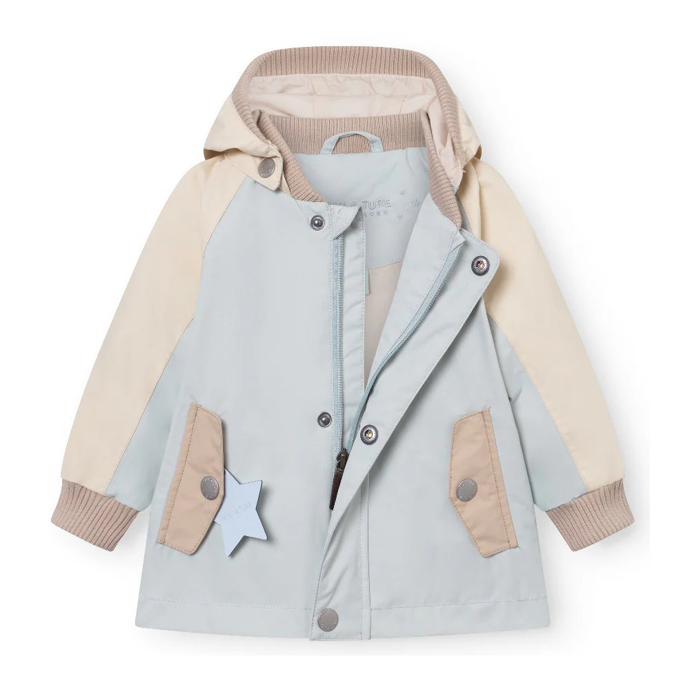 MINI A TURE Baby MATWALLY Fleece Lined Spring Jacket - Blue Metal Col.B