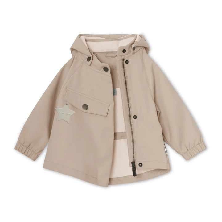 >MINI A TURE Kids MATWAI Spring Softshell Jacket - Sesame