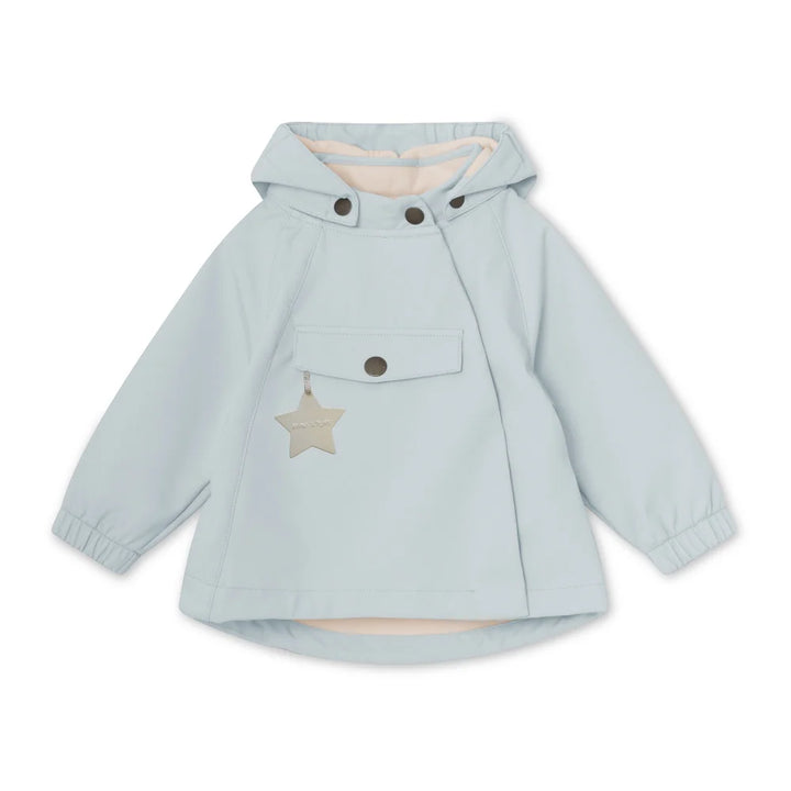 >MINI A TURE Kids MATWAI Spring Softshell Jacket - Pearl Blue