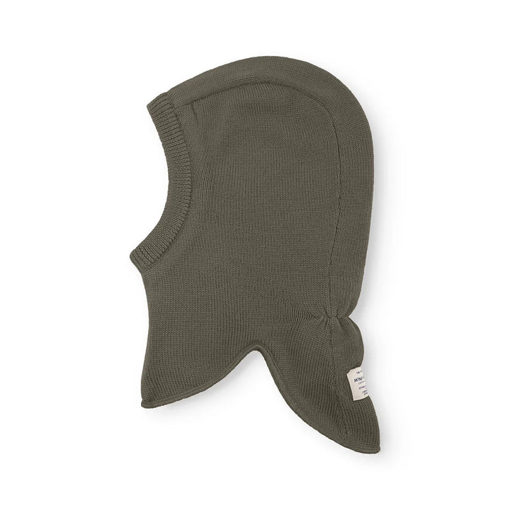 MINI A TURE Kids MATJORK Wool Fleece Hood - Tarmac Green