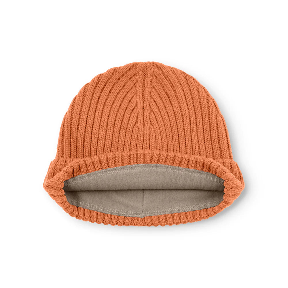 MINI A TURE Kids MATBOJE Wool Beanie - Leather Brown