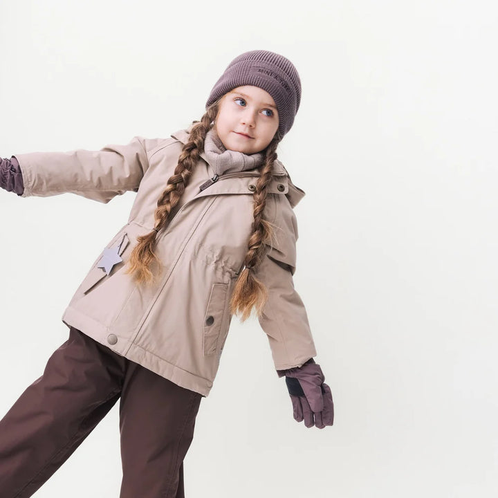 MINI A TURE Kids MATBOJE Wool Beanie - Peppercorn Plum