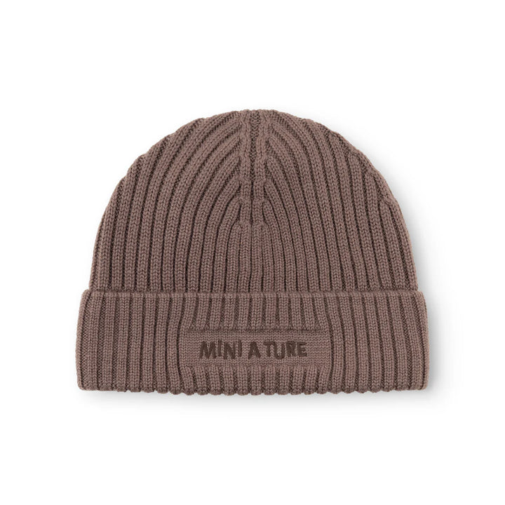 MINI A TURE Kids MATBOJE Wool Beanie - Peppercorn Plum