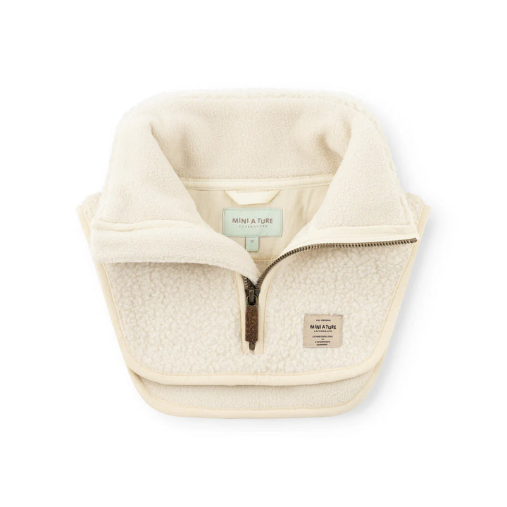 MINI A TURE Kids MATSAM Teddyfleece Zip Neckwarmer - Angora Cream